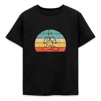 Méditation - T-shirt Enfant - noir - Devant - AI Model Kid Female (0cm)