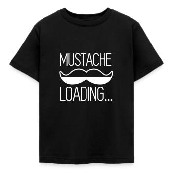 mustache - Kids' T-Shirt - black - Front - AI Model Kid Female (0cm)