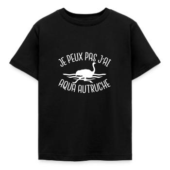 Je peux pas j'ai aqua autruche - T-shirt Enfant - noir - Devant - AI Model Kid Female (0cm)