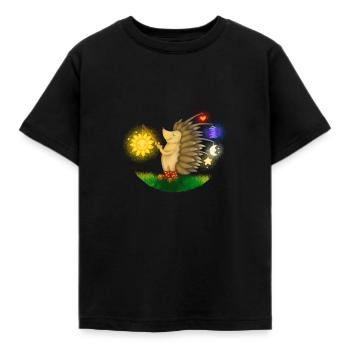 Hedgehog Lantern Saint Martin - Kids' T-Shirt - black - Front - AI Model Kid Female (0cm)