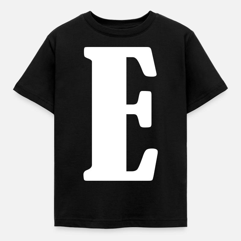 E - Kinder T-Shirt - Schwarz