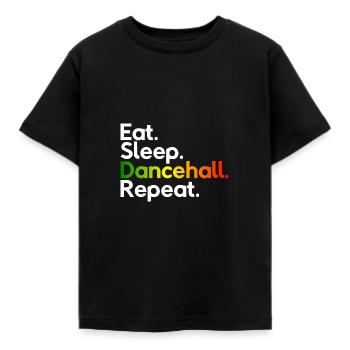 Eat Sleep Dancehall Repeat - Kinder T-Shirt - Schwarz - Vorne - AI Model Kid Female (0cm)