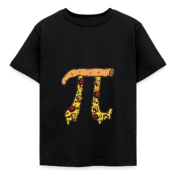 Pi zza Math Pizza-Fan - Kinder T-Shirt - Schwarz - Vorne - AI Model Kid Female (0cm)