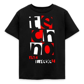 Techno - Techno music - techno ist liebe ( weiß ) - Kinder T-Shirt - Schwarz - Vorne - AI Model Kid Female (0cm)