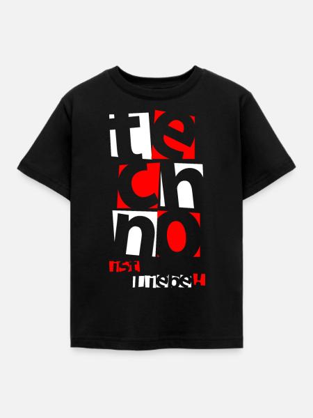 Techno - Techno music - techno ist liebe ( weiß ) - Kinder T-Shirt - Schwarz