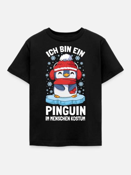 Pinguine Ich Bin Ein Pinguin - Kinder T-Shirt - Schwarz
