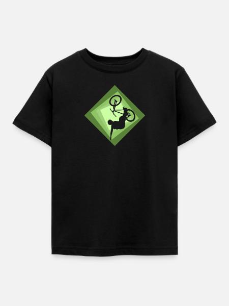 Freeride Mountainbiking - Kinder T-Shirt - Schwarz