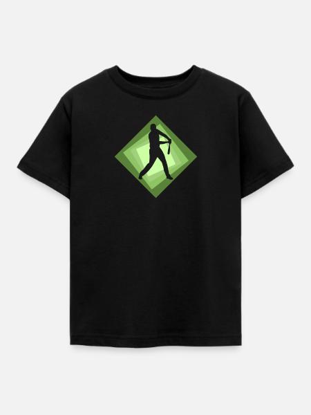 Batting Shortstop - Kinder T-Shirt - Schwarz