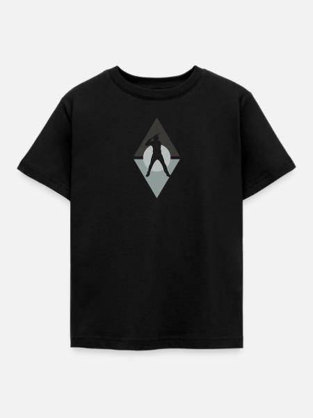 Batting Baseball Fielding - Kinder T-Shirt - Schwarz