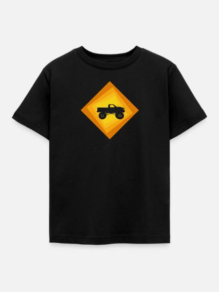 Monstertruck Jeep Gelaende - Kinder T-Shirt - Schwarz