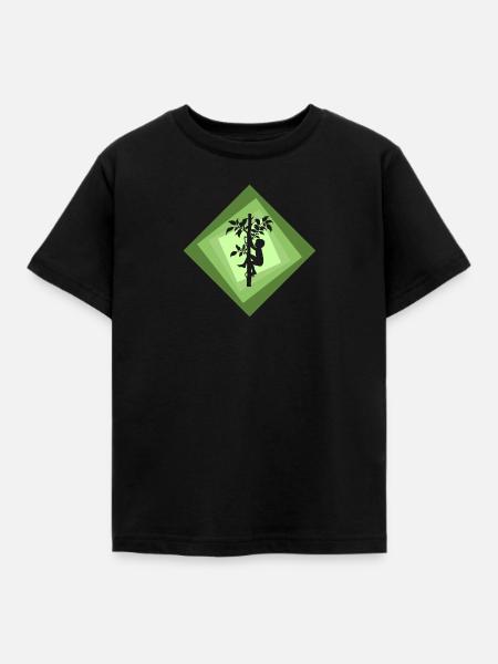 Baumklettern Aufstieg - Kinder T-Shirt - Schwarz