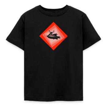 Water Sports Boat - Kids' T-Shirt - black - Front - AI Model Kid Female (0cm)