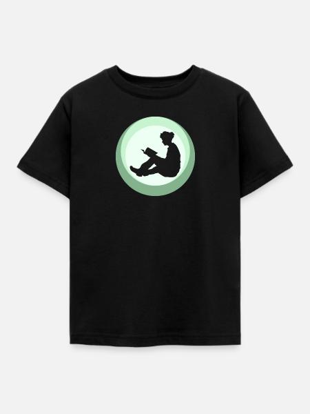 Leseratte Writing Buch - Kinder T-Shirt - Schwarz