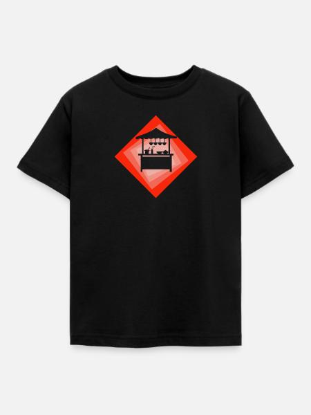 Imbisswagen lecker - Kinder T-Shirt - Schwarz