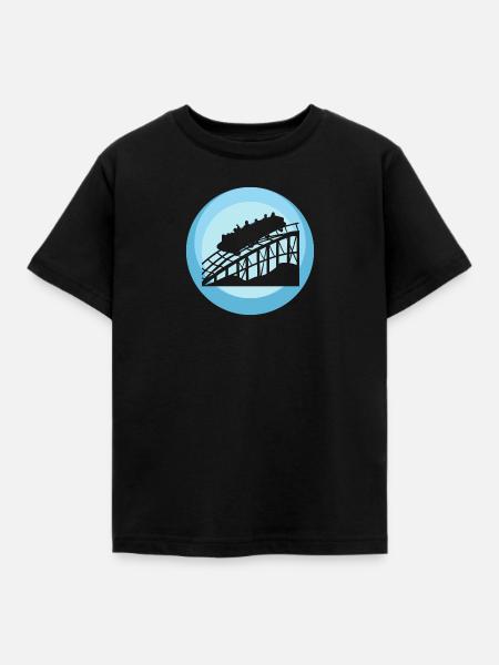 Achterbahn Rummel Festzelt - Kinder T-Shirt - Schwarz