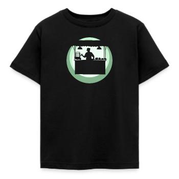 Food trucks fast food - Kids' T-Shirt - black - Front - AI Model Kid Female (0cm)