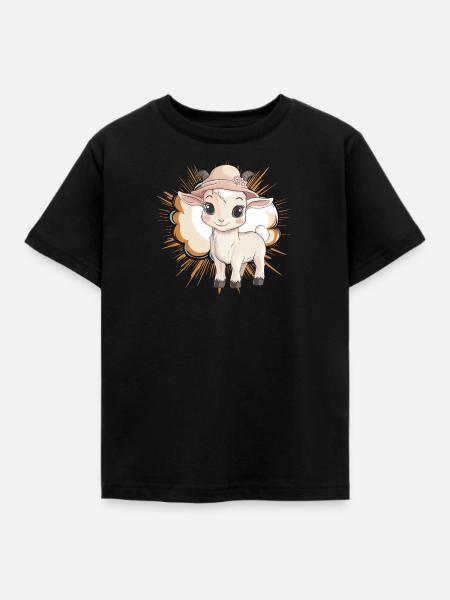 Ziege Ziegenbock - Kinder T-Shirt - Schwarz