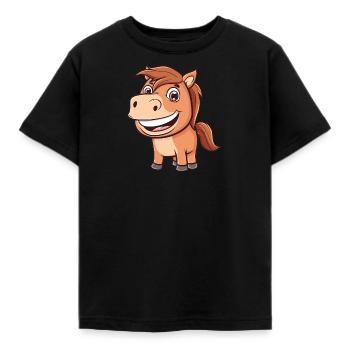 Chevaux Tête de cheval - T-shirt Enfant - noir - Devant - AI Model Kid Female (0cm)