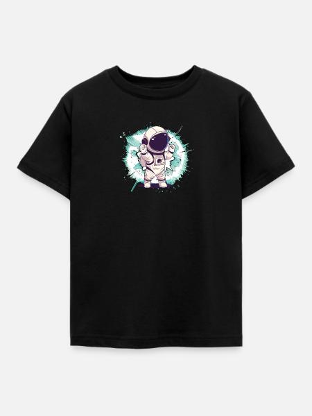 Astronaut Raumfahrt - Kinder T-Shirt - Schwarz