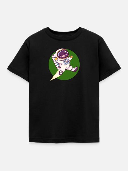 Astronaut Weltall - Kinder T-Shirt - Schwarz
