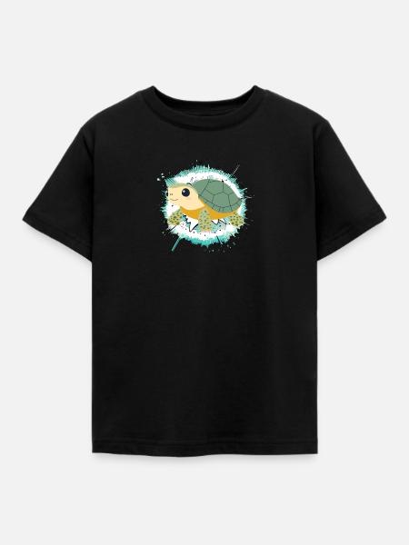 Turtle Schildkröten Langsam - Kinder T-Shirt - Schwarz