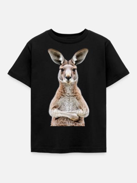 Känguru - Kinder T-Shirt - Schwarz