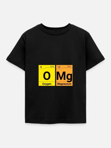 OMG Chemische Elemente - Kinder T-Shirt - Schwarz
