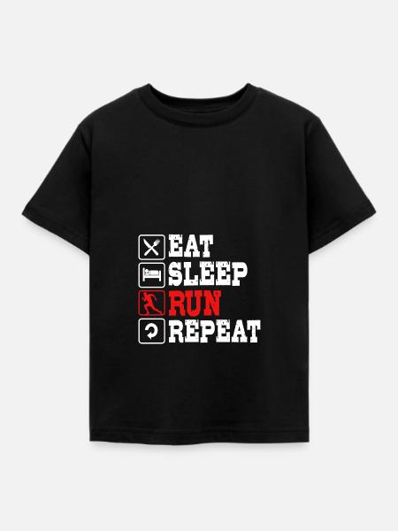Trailrunning - Kinder T-Shirt - Schwarz