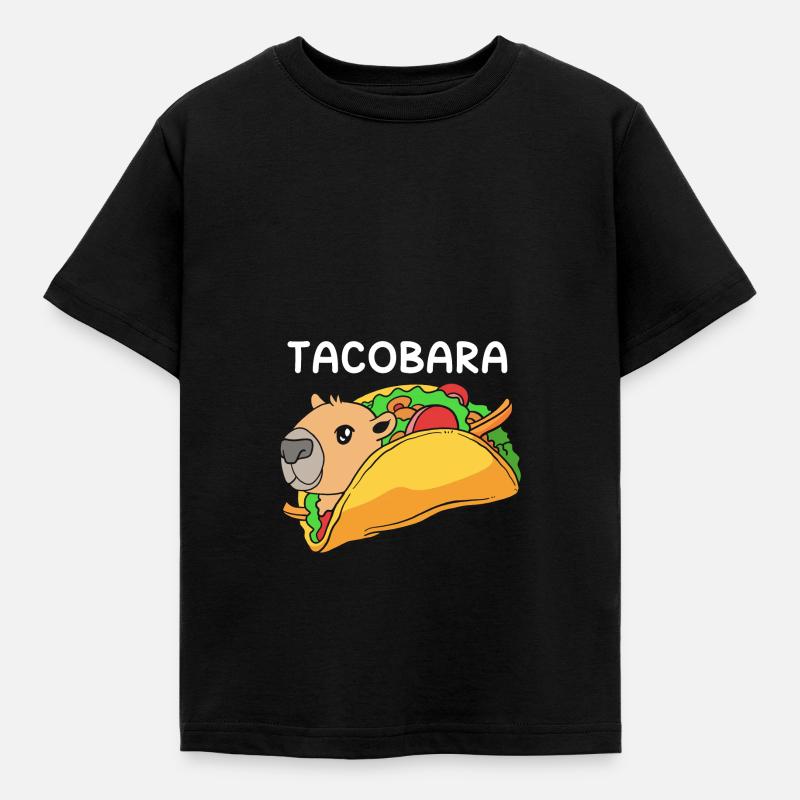 Capybara Taco - Kinder T-Shirt - Schwarz