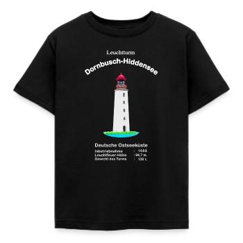 Leuchtturm Dornbusch, Insel Hiddensee, Ostseeküste - Kinder T-Shirt - Schwarz - Vorne - AI Model Kid Female (0cm)