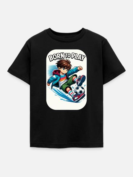 Kicker Kid - Kinder T-Shirt - Schwarz