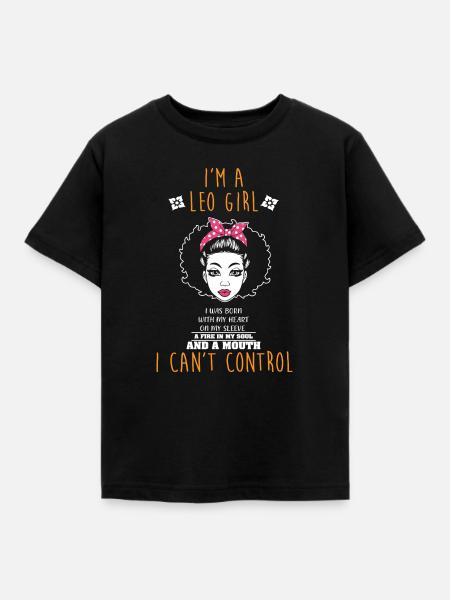 Sternzeichen Löwe - Kinder T-Shirt - Schwarz
