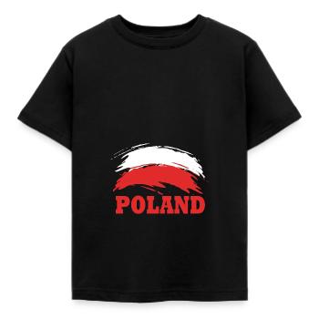 Pologne Polonais - T-shirt Enfant - noir - Devant - AI Model Kid Female (0cm)