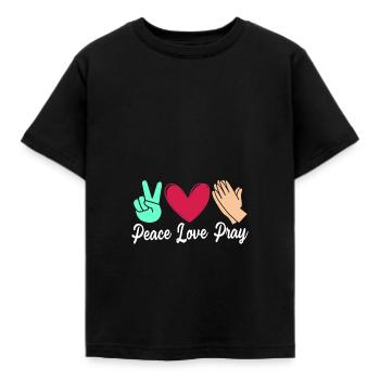 Youth pastor - Kids' T-Shirt - black - Front - AI Model Kid Female (0cm)
