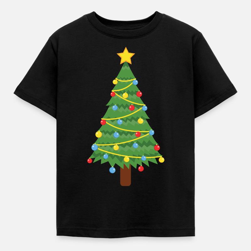 Weihnachtsbaum - Kinder T-Shirt - Schwarz