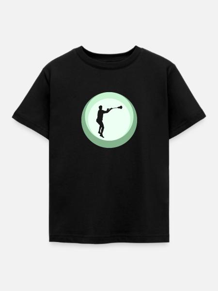 Lacrosse LSM - Kinder T-Shirt - Schwarz