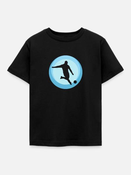 Fußball Verteidiger Tormann - Kinder T-Shirt - Schwarz