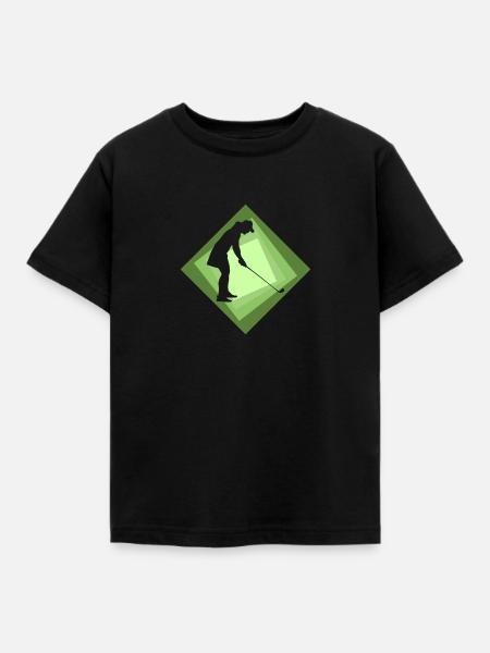Chip Golfer - Kinder T-Shirt - Schwarz