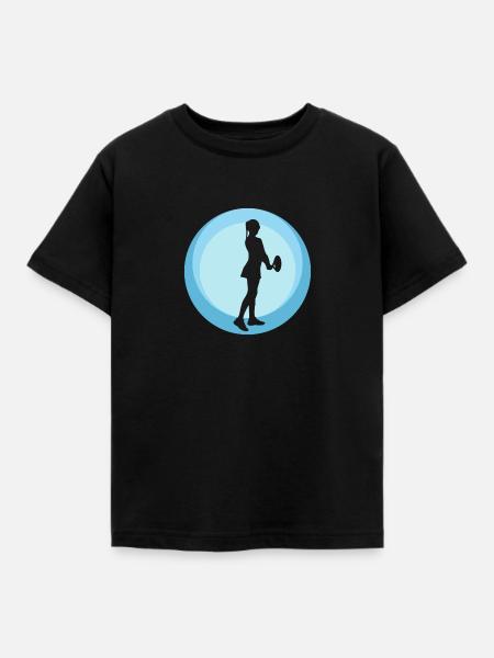 Racket Vorhand Rückhand - Kinder T-Shirt - Schwarz