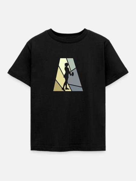 Vorhand Rückhand Spieler - Kinder T-Shirt - Schwarz
