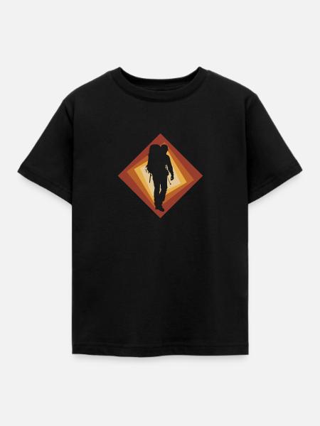 Backpacker Wandern Backpacker - Kinder T-Shirt - Schwarz