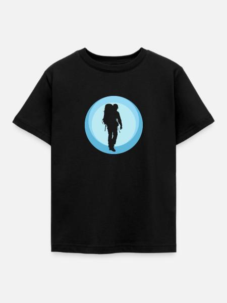Backpacking Backpacker Pilger - Kinder T-Shirt - Schwarz