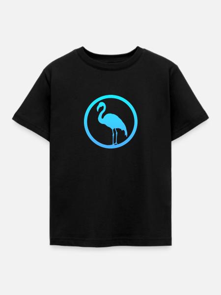 Wasservogel Flamingo Exotisch - Kinder T-Shirt - Schwarz