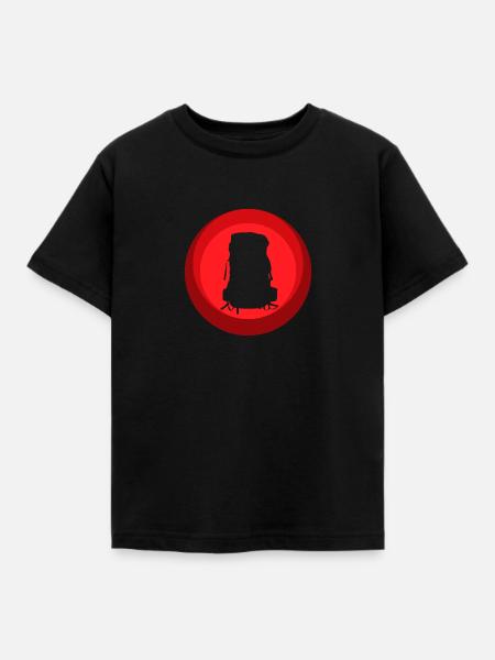 Backpacking Backpacking Wandern - Kinder T-Shirt - Schwarz