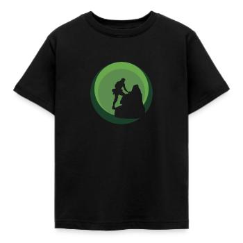 Kletterwand Klettern Kletterer - Kinder T-Shirt - Schwarz - Vorne - AI Model Kid Female (0cm)