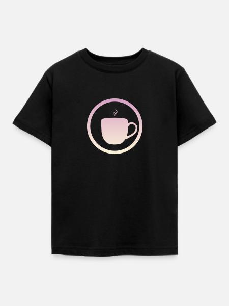 Kaffee Becher Tasse - Kinder T-Shirt - Schwarz