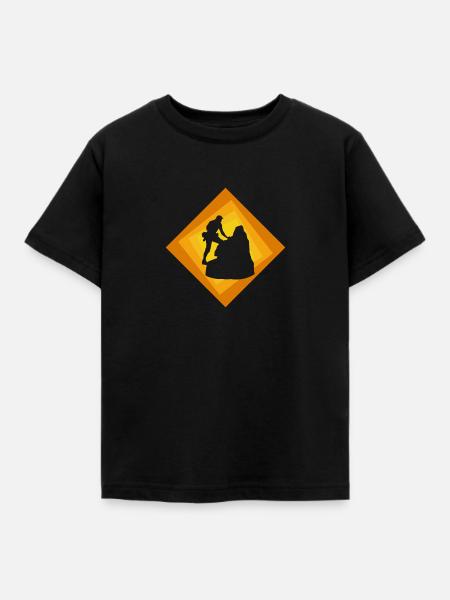 Klettern Felsklettern Felsklettern - Kinder T-Shirt - Schwarz