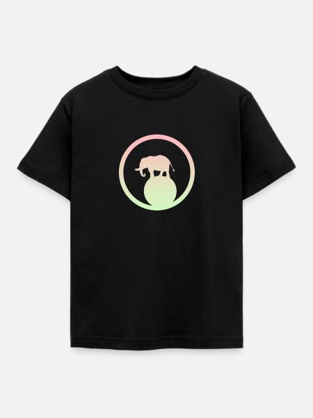 Zirkuszelt Akrobatik Elefanten - Kinder T-Shirt - Schwarz