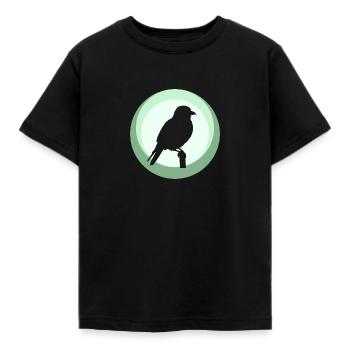 Perruche, Oiseau, Illustration, Observation D’oiseaux - T-shirt Enfant - noir - Devant - AI Model Kid Female (0cm)