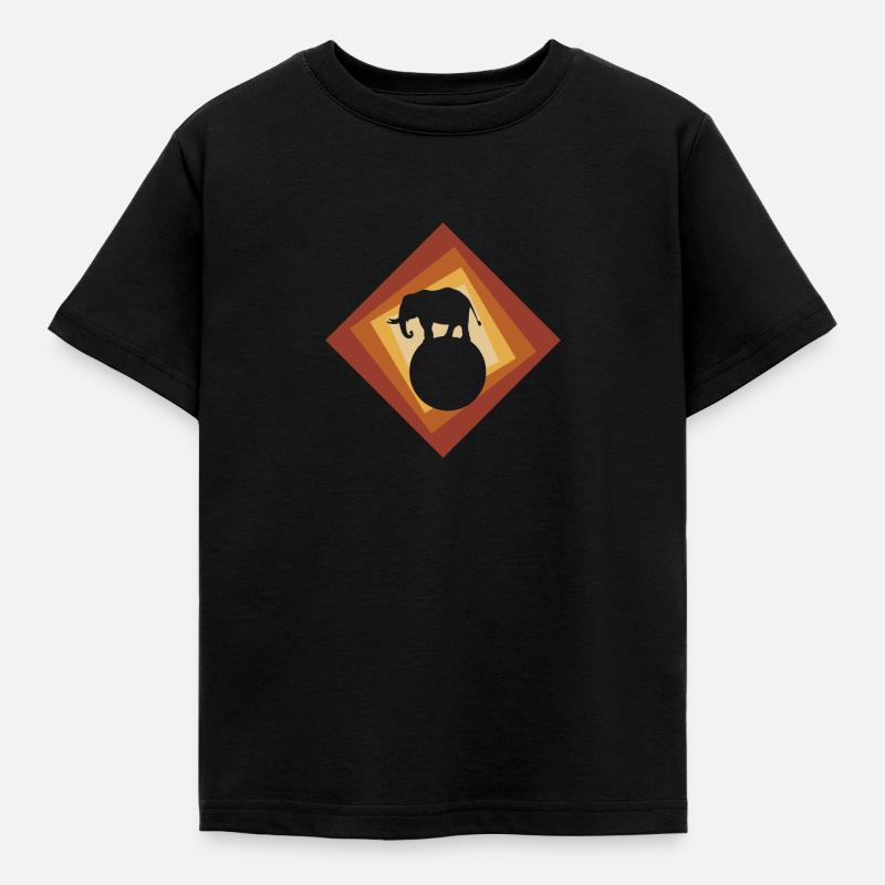 Acrobaties d’éléphants de cirque - T-shirt Enfant - noir